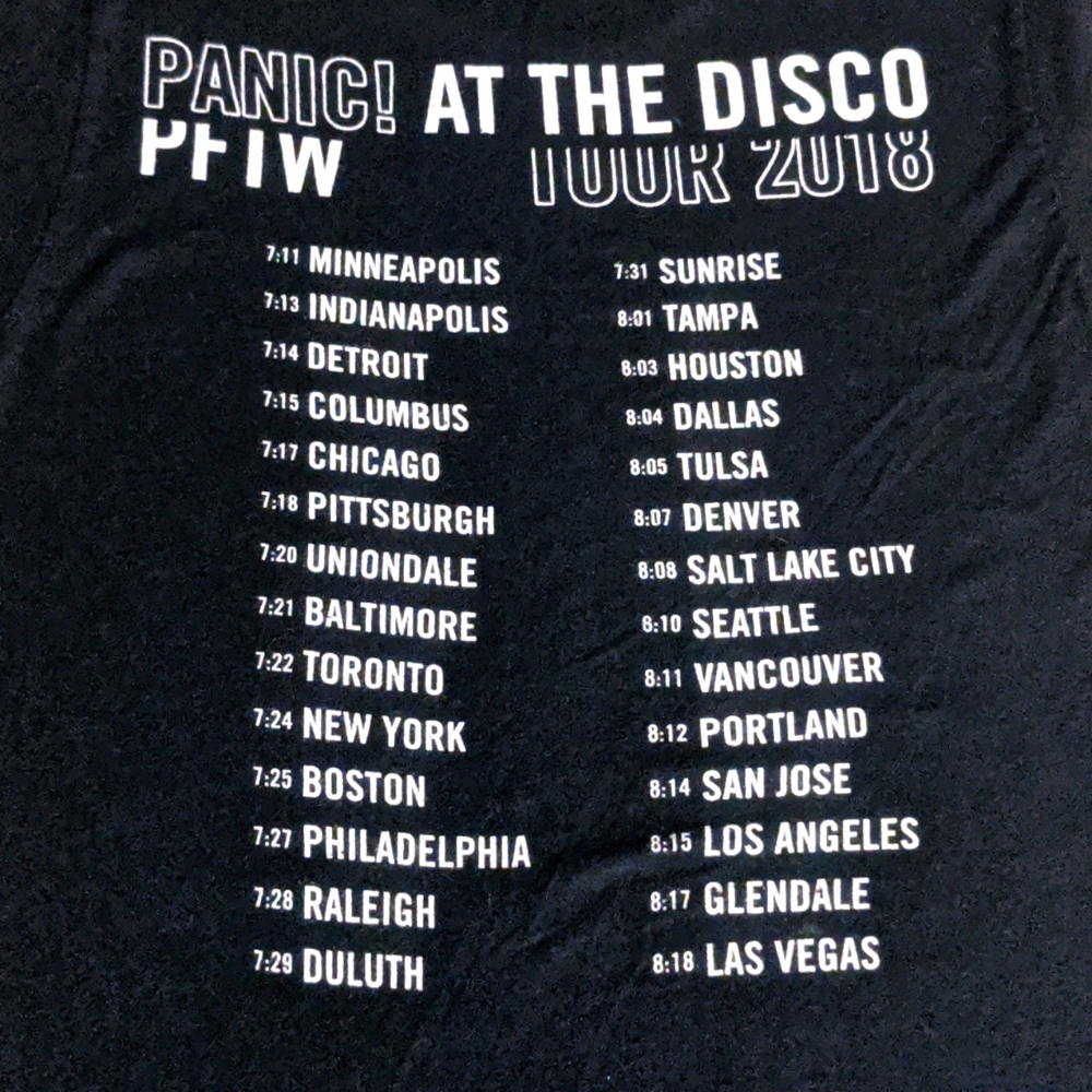 Panic! At The Disco tour tee - Picture 3 of 4